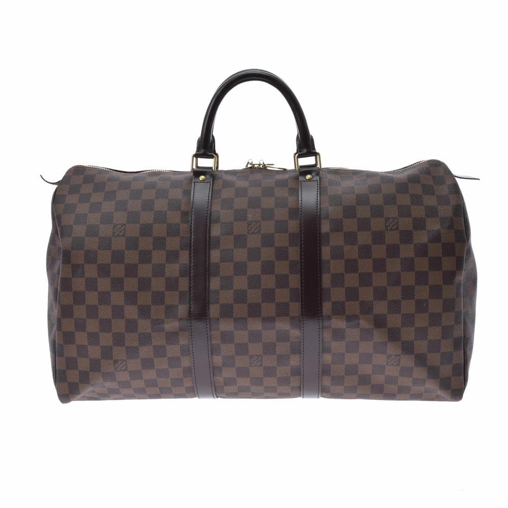 LOUIS VUITTON Damier Keepall Brown Canvas Boston Bag - Picture 1 of 9